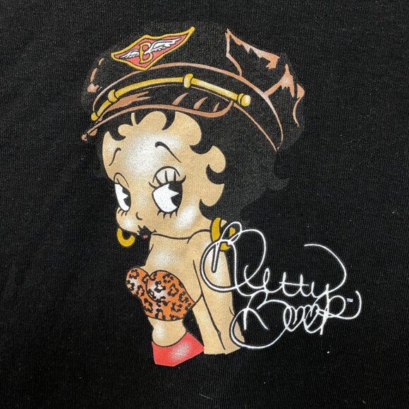 Betty Boop Biker Club Motorcycle Crop Top XL - Picture 2 of 5
